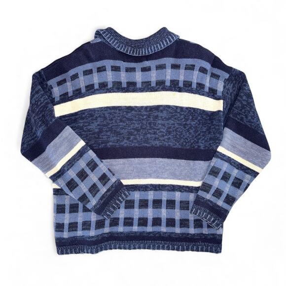 Tiara International Blue Winter Frosty Zip Cardigan size Medium - Picture 2 of 12